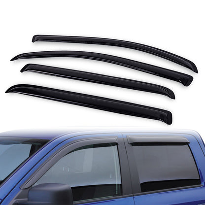 MAD BABOON 4pcs Window Visor Sun Rain Guard Smoked Dark for 2016-2019 Tacoma