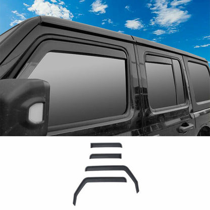 MAD BABOON 4pcs Window Visor Sun Rain Guard Smoked Dark for 2018-2023 Jeep Wrangler JL